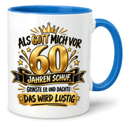 60 Geburtstag Tasse Lustiger Spruch Geschenk 330 ml Keramiktasse für Männer Frauen Jubiläum Geburtstag 60 Jahre