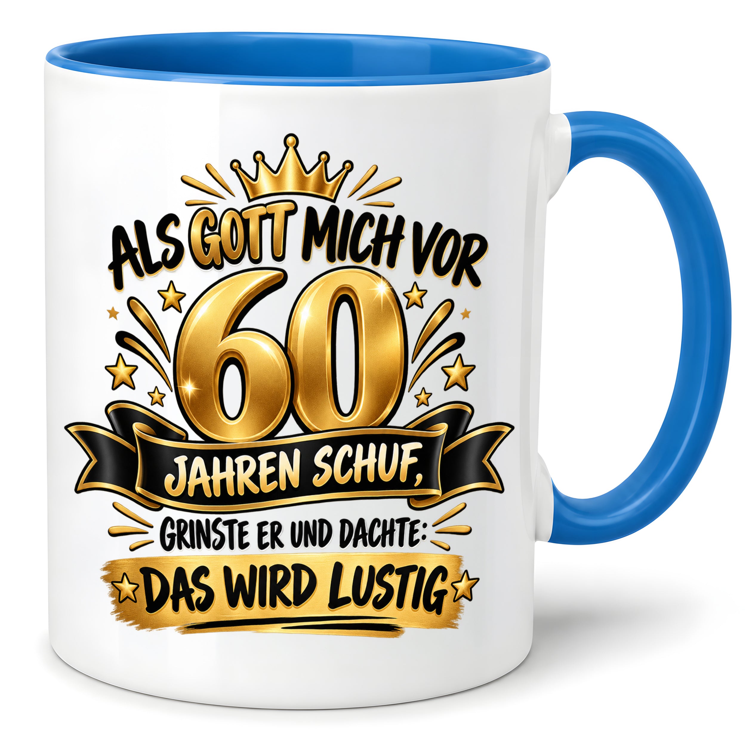60 Geburtstag Tasse Lustiger Spruch Geschenk 330 ml Keramiktasse für Männer Frauen Jubiläum Geburtstag 60 Jahre