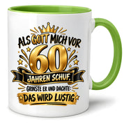 60 Geburtstag Tasse Lustiger Spruch Geschenk 330 ml Keramiktasse für Männer Frauen Jubiläum Geburtstag 60 Jahre