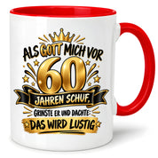 60 Geburtstag Tasse Lustiger Spruch Geschenk 330 ml Keramiktasse für Männer Frauen Jubiläum Geburtstag 60 Jahre