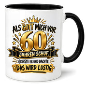 60 Geburtstag Tasse Lustiger Spruch Geschenk 330 ml Keramiktasse für Männer Frauen Jubiläum Geburtstag 60 Jahre