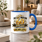 60 Geburtstag Tasse Lustiger Spruch Geschenk 330 ml Keramiktasse für Männer Frauen Jubiläum Geburtstag 60 Jahre
