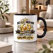 60 Geburtstag Tasse Lustiger Spruch Geschenk 330 ml Keramiktasse für Männer Frauen Jubiläum Geburtstag 60 Jahre