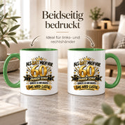 60 Geburtstag Tasse Lustiger Spruch Geschenk 330 ml Keramiktasse für Männer Frauen Jubiläum Geburtstag 60 Jahre