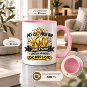 60 Geburtstag Tasse Lustiger Spruch Geschenk 330 ml Keramiktasse für Männer Frauen Jubiläum Geburtstag 60 Jahre