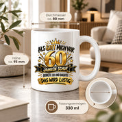 60 Geburtstag Tasse Lustiger Spruch Geschenk 330 ml Keramiktasse für Männer Frauen Jubiläum Geburtstag 60 Jahre