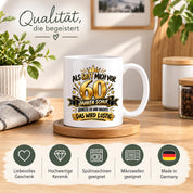 60 Geburtstag Tasse Lustiger Spruch Geschenk 330 ml Keramiktasse für Männer Frauen Jubiläum Geburtstag 60 Jahre