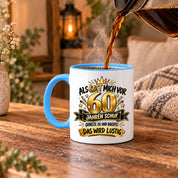 60 Geburtstag Tasse Lustiger Spruch Geschenk 330 ml Keramiktasse für Männer Frauen Jubiläum Geburtstag 60 Jahre