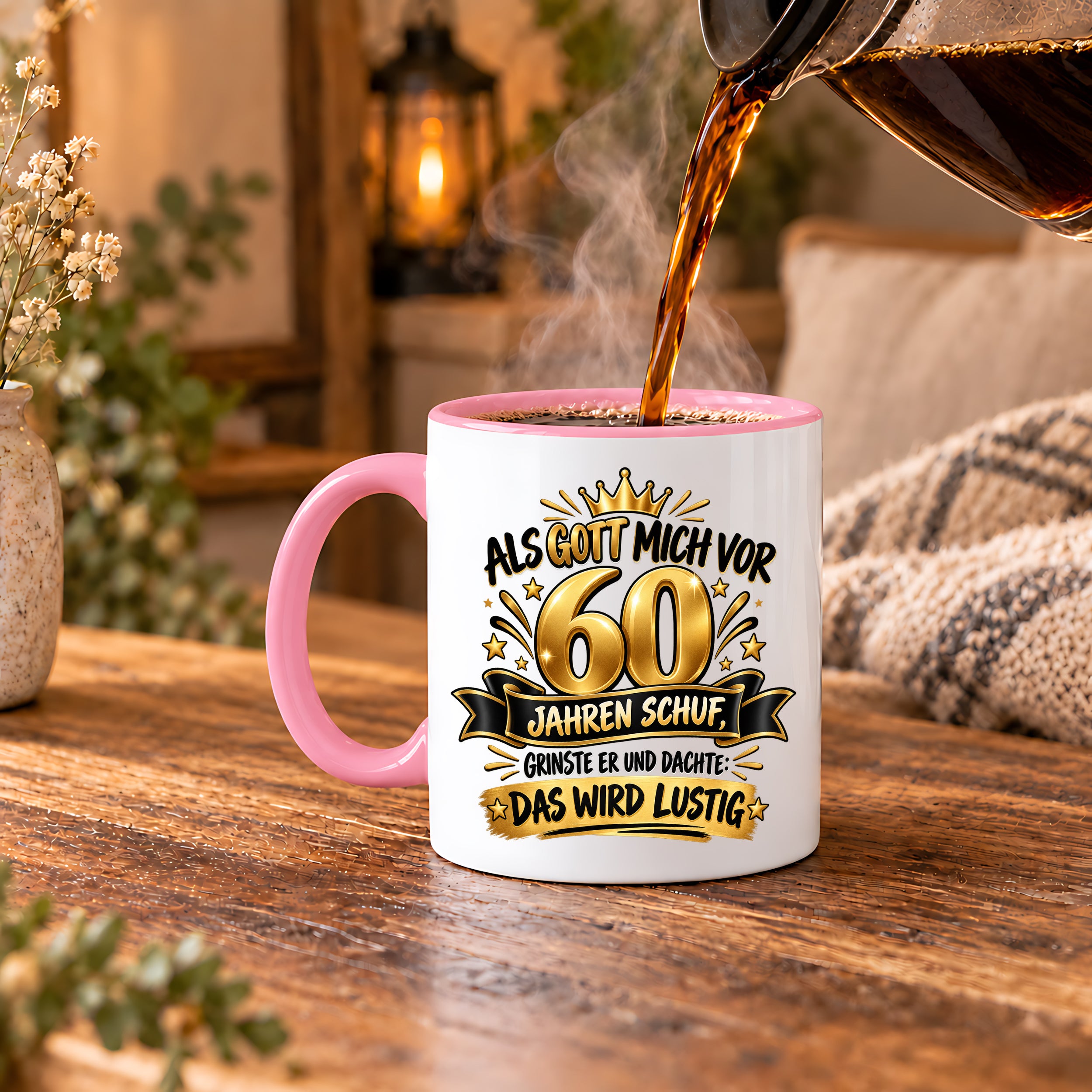 60 Geburtstag Tasse Lustiger Spruch Geschenk 330 ml Keramiktasse für Männer Frauen Jubiläum Geburtstag 60 Jahre