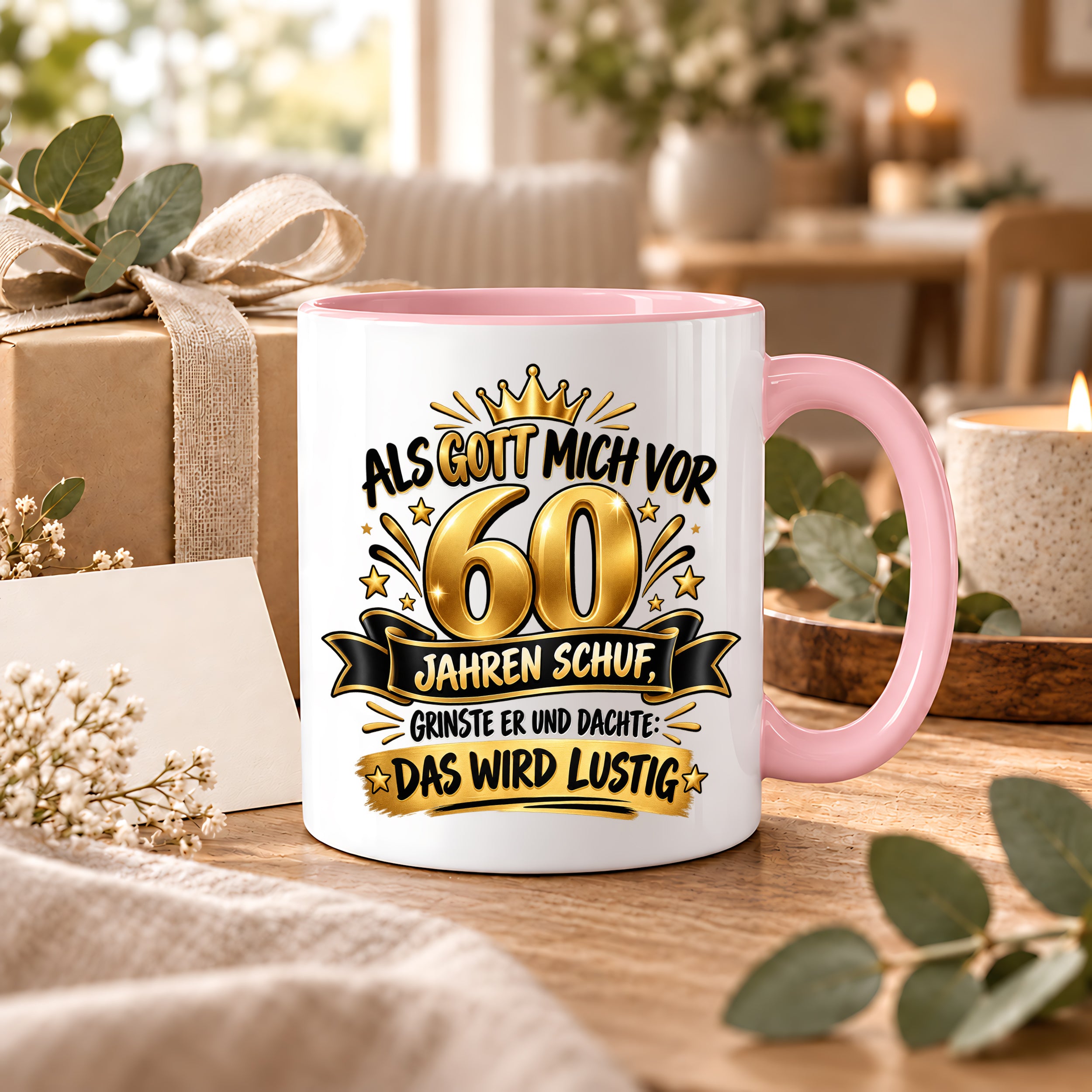 60 Geburtstag Tasse Lustiger Spruch Geschenk 330 ml Keramiktasse für Männer Frauen Jubiläum Geburtstag 60 Jahre