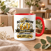 60 Geburtstag Tasse Lustiger Spruch Geschenk 330 ml Keramiktasse für Männer Frauen Jubiläum Geburtstag 60 Jahre