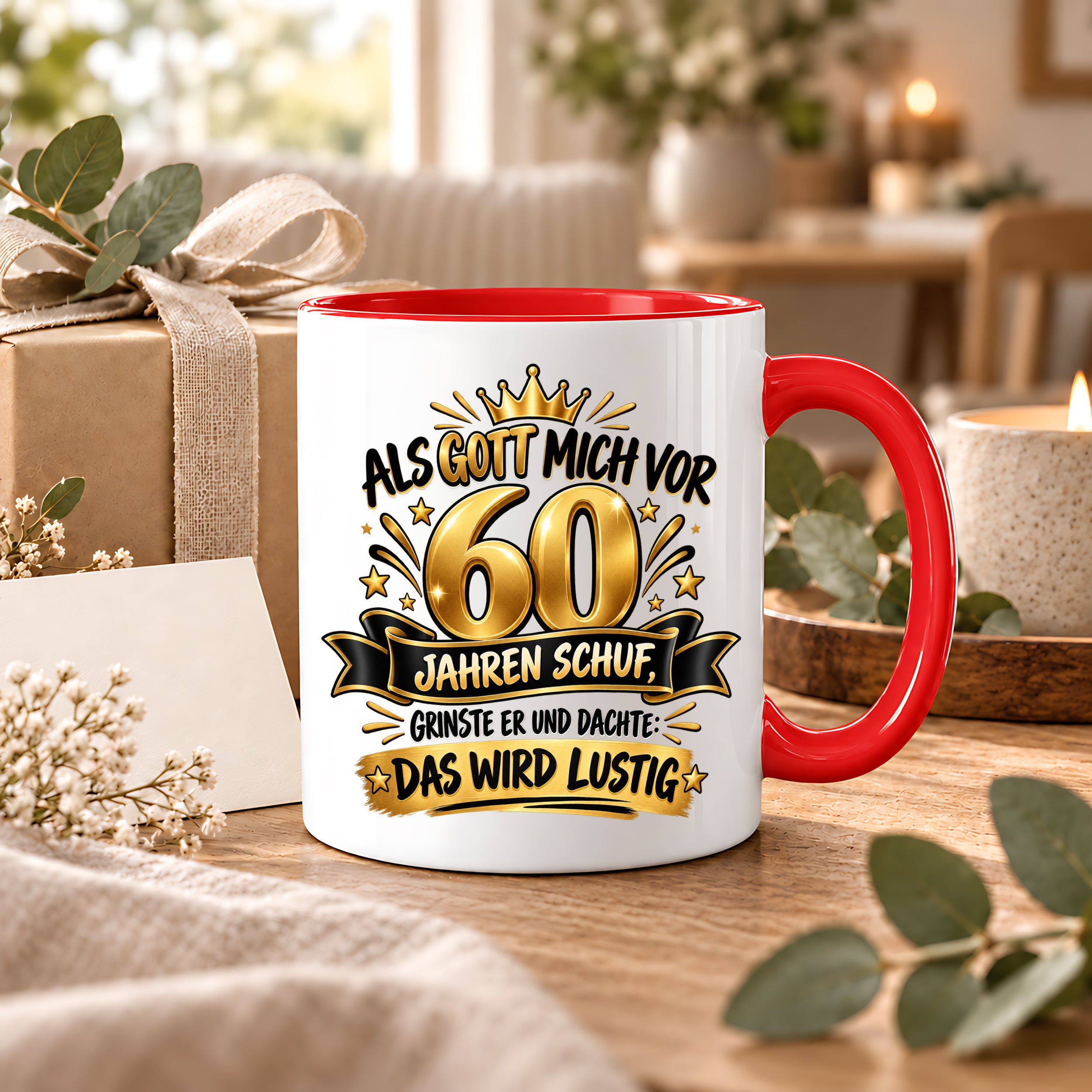 60 Geburtstag Tasse Lustiger Spruch Geschenk 330 ml Keramiktasse für Männer Frauen Jubiläum Geburtstag 60 Jahre