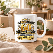 60 Geburtstag Tasse Lustiger Spruch Geschenk 330 ml Keramiktasse für Männer Frauen Jubiläum Geburtstag 60 Jahre