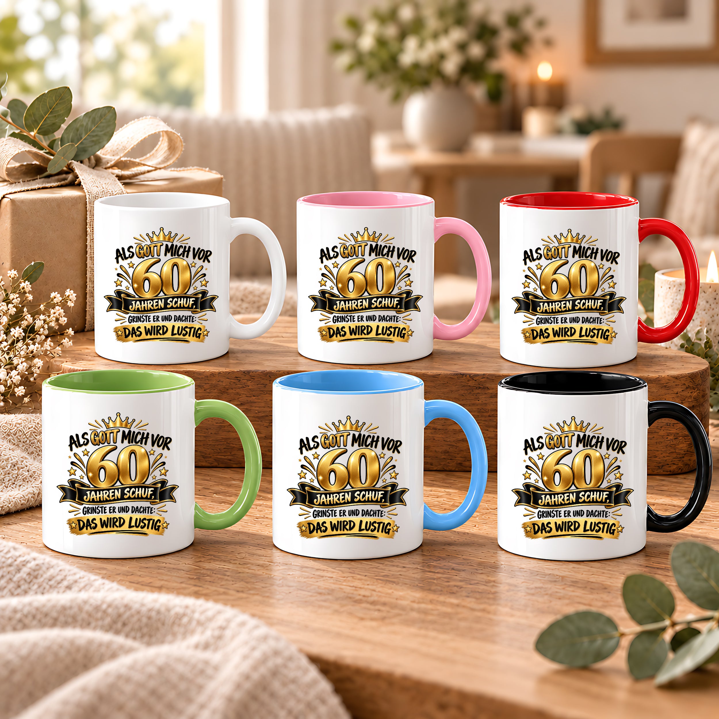 60 Geburtstag Tasse Lustiger Spruch Geschenk 330 ml Keramiktasse für Männer Frauen Jubiläum Geburtstag 60 Jahre