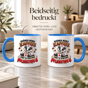 Herzbotschaft Tasse Pflege – Berühren meines Kaffees führt zu spontaner Pflegestufe 4, lustige Kaffeetasse für Pflegekräfte, Krankenschwester, Krankenpfleger und Pflegepersonal, witziges Geschenk für Kollegen, 330 ml Keramiktasse