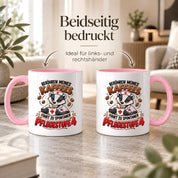 Herzbotschaft Tasse Pflege – Berühren meines Kaffees führt zu spontaner Pflegestufe 4, lustige Kaffeetasse für Pflegekräfte, Krankenschwester, Krankenpfleger und Pflegepersonal, witziges Geschenk für Kollegen, 330 ml Keramiktasse