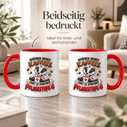 Herzbotschaft Tasse Pflege – Berühren meines Kaffees führt zu spontaner Pflegestufe 4, lustige Kaffeetasse für Pflegekräfte, Krankenschwester, Krankenpfleger und Pflegepersonal, witziges Geschenk für Kollegen, 330 ml Keramiktasse