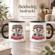 Herzbotschaft Tasse Pflege – Berühren meines Kaffees führt zu spontaner Pflegestufe 4, lustige Kaffeetasse für Pflegekräfte, Krankenschwester, Krankenpfleger und Pflegepersonal, witziges Geschenk für Kollegen, 330 ml Keramiktasse