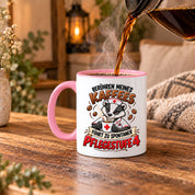 Herzbotschaft Tasse Pflege – Berühren meines Kaffees führt zu spontaner Pflegestufe 4, lustige Kaffeetasse für Pflegekräfte, Krankenschwester, Krankenpfleger und Pflegepersonal, witziges Geschenk für Kollegen, 330 ml Keramiktasse