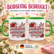 Herzbotschaft Tasse Nachbarin – So viele Nachbarinnen auf dieser Welt und ausgerechnet ich habe die Beste – liebevolles Geschenk für Nachbarin, Dankeschön, Geburtstag, Weihnachten, Einzug oder Abschied – 330 ml Keramiktasse