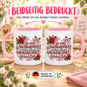 Herzbotschaft Tasse Nachbarin – So viele Nachbarinnen auf dieser Welt und ausgerechnet ich habe die Beste – liebevolles Geschenk für Nachbarin, Dankeschön, Geburtstag, Weihnachten, Einzug oder Abschied – 330 ml Keramiktasse