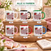 Herzbotschaft Tasse Nachbarin – So viele Nachbarinnen auf dieser Welt und ausgerechnet ich habe die Beste – liebevolles Geschenk für Nachbarin, Dankeschön, Geburtstag, Weihnachten, Einzug oder Abschied – 330 ml Keramiktasse