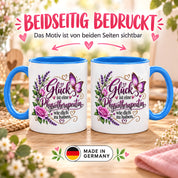 Herzbotschaft Tasse Physiotherapeutin – Glück ist eine Physiotherapeutin wie dich zu haben – liebevolles Geschenk für Physiotherapie, Physiotherapeutin, Praxis, Kollegin, Geburtstag, Weihnachten, Abschied oder Dankeschön – 330 ml Keramiktasse