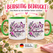 Herzbotschaft Tasse Physiotherapeutin – Glück ist eine Physiotherapeutin wie dich zu haben – liebevolles Geschenk für Physiotherapie, Physiotherapeutin, Praxis, Kollegin, Geburtstag, Weihnachten, Abschied oder Dankeschön – 330 ml Keramiktasse
