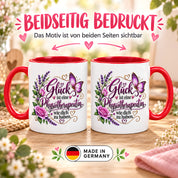 Herzbotschaft Tasse Physiotherapeutin – Glück ist eine Physiotherapeutin wie dich zu haben – liebevolles Geschenk für Physiotherapie, Physiotherapeutin, Praxis, Kollegin, Geburtstag, Weihnachten, Abschied oder Dankeschön – 330 ml Keramiktasse