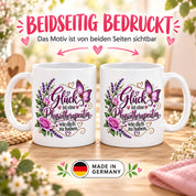Herzbotschaft Tasse Physiotherapeutin – Glück ist eine Physiotherapeutin wie dich zu haben – liebevolles Geschenk für Physiotherapie, Physiotherapeutin, Praxis, Kollegin, Geburtstag, Weihnachten, Abschied oder Dankeschön – 330 ml Keramiktasse