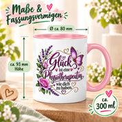 Herzbotschaft Tasse Physiotherapeutin – Glück ist eine Physiotherapeutin wie dich zu haben – liebevolles Geschenk für Physiotherapie, Physiotherapeutin, Praxis, Kollegin, Geburtstag, Weihnachten, Abschied oder Dankeschön – 330 ml Keramiktasse