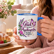 Herzbotschaft Tasse Physiotherapeutin – Glück ist eine Physiotherapeutin wie dich zu haben – liebevolles Geschenk für Physiotherapie, Physiotherapeutin, Praxis, Kollegin, Geburtstag, Weihnachten, Abschied oder Dankeschön – 330 ml Keramiktasse