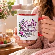Herzbotschaft Tasse Physiotherapeutin – Glück ist eine Physiotherapeutin wie dich zu haben – liebevolles Geschenk für Physiotherapie, Physiotherapeutin, Praxis, Kollegin, Geburtstag, Weihnachten, Abschied oder Dankeschön – 330 ml Keramiktasse