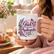 Herzbotschaft Tasse Physiotherapeutin – Glück ist eine Physiotherapeutin wie dich zu haben – liebevolles Geschenk für Physiotherapie, Physiotherapeutin, Praxis, Kollegin, Geburtstag, Weihnachten, Abschied oder Dankeschön – 330 ml Keramiktasse