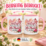 Herzbotschaft Tasse Weil Engel nicht überall sein können gibt es Menschen wie Dich – liebevolles Geschenk für besondere Menschen, Freundin, Mama, Schwester, Kollegin, Dankeschön, Geburtstag oder Weihnachten – 330 ml Keramiktasse