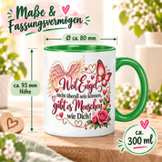 Herzbotschaft Tasse Weil Engel nicht überall sein können gibt es Menschen wie Dich – liebevolles Geschenk für besondere Menschen, Freundin, Mama, Schwester, Kollegin, Dankeschön, Geburtstag oder Weihnachten – 330 ml Keramiktasse