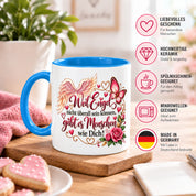 Herzbotschaft Tasse Weil Engel nicht überall sein können gibt es Menschen wie Dich – liebevolles Geschenk für besondere Menschen, Freundin, Mama, Schwester, Kollegin, Dankeschön, Geburtstag oder Weihnachten – 330 ml Keramiktasse