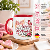 Herzbotschaft Tasse Weil Engel nicht überall sein können gibt es Menschen wie Dich – liebevolles Geschenk für besondere Menschen, Freundin, Mama, Schwester, Kollegin, Dankeschön, Geburtstag oder Weihnachten – 330 ml Keramiktasse