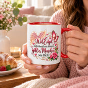 Herzbotschaft Tasse Weil Engel nicht überall sein können gibt es Menschen wie Dich – liebevolles Geschenk für besondere Menschen, Freundin, Mama, Schwester, Kollegin, Dankeschön, Geburtstag oder Weihnachten – 330 ml Keramiktasse