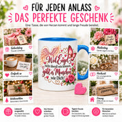 Herzbotschaft Tasse Weil Engel nicht überall sein können gibt es Menschen wie Dich – liebevolles Geschenk für besondere Menschen, Freundin, Mama, Schwester, Kollegin, Dankeschön, Geburtstag oder Weihnachten – 330 ml Keramiktasse