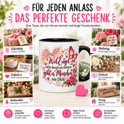 Herzbotschaft Tasse Weil Engel nicht überall sein können gibt es Menschen wie Dich – liebevolles Geschenk für besondere Menschen, Freundin, Mama, Schwester, Kollegin, Dankeschön, Geburtstag oder Weihnachten – 330 ml Keramiktasse