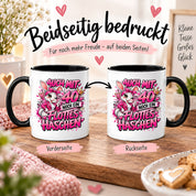 Herzbotschaft Tasse 40. Geburtstag Frau – Auch mit 40 noch ein flottes Häschen – lustiges Geburtstagsgeschenk für Frauen, Freundin, Schwester, Kollegin, Mama oder Ehefrau – witzige Hasen Tasse – 330 ml Keramiktasse