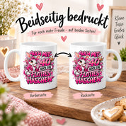 Herzbotschaft Tasse 40. Geburtstag Frau – Auch mit 40 noch ein flottes Häschen – lustiges Geburtstagsgeschenk für Frauen, Freundin, Schwester, Kollegin, Mama oder Ehefrau – witzige Hasen Tasse – 330 ml Keramiktasse