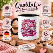 Herzbotschaft Tasse 40. Geburtstag Frau – Auch mit 40 noch ein flottes Häschen – lustiges Geburtstagsgeschenk für Frauen, Freundin, Schwester, Kollegin, Mama oder Ehefrau – witzige Hasen Tasse – 330 ml Keramiktasse