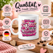 Herzbotschaft Tasse 40. Geburtstag Frau – Auch mit 40 noch ein flottes Häschen – lustiges Geburtstagsgeschenk für Frauen, Freundin, Schwester, Kollegin, Mama oder Ehefrau – witzige Hasen Tasse – 330 ml Keramiktasse
