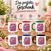 Herzbotschaft Tasse 40. Geburtstag Frau – Auch mit 40 noch ein flottes Häschen – lustiges Geburtstagsgeschenk für Frauen, Freundin, Schwester, Kollegin, Mama oder Ehefrau – witzige Hasen Tasse – 330 ml Keramiktasse