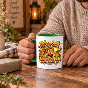 Herzbotschaft Papa Löwe Tasse – König der Familie – Unbesiegbar wenn wir zusammen sind – Geschenk für Papa, Vater, Ehemann – Löwen Familien Tasse – 330 ml