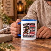 Herzbotschaft Dackel Tasse – Nerv mich weiter und du landest in meiner Tabelle ungeklärte Vermisstenfälle – lustige Tasse mit Hund – Geschenk für Kollegen, Freunde und Dackelfans – 330 ml