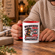 Herzbotschaft Dackel Tasse – Nerv mich weiter und du landest in meiner Tabelle ungeklärte Vermisstenfälle – lustige Tasse mit Hund – Geschenk für Kollegen, Freunde und Dackelfans – 330 ml