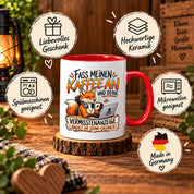 Herzbotschaft Fuchs Tasse – Fass meinen Kaffee an und deine Vermisstenanzeige landet im Spam-Ordner – Lustige Spruchtasse mit Fuchs – Geschenk für Kollegen, Freunde und Kaffeeliebhaber – 330 ml